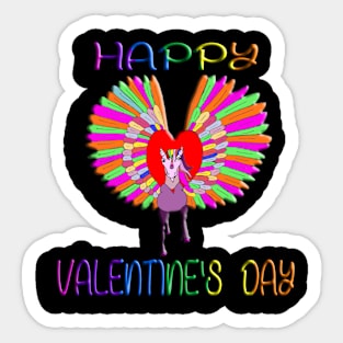 valentine's day unicorn Sticker